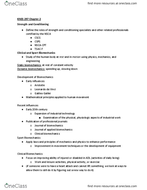 KNES 297 Lecture Notes - Lecture 1: Injury Prevention, Homeostasis thumbnail