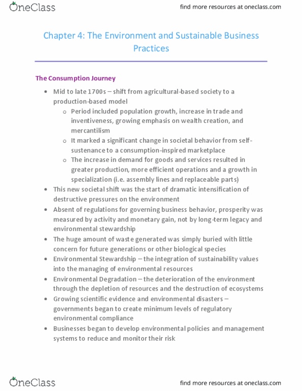 STEN 1000 Chapter Notes - Chapter 4: Environmental Stewardship, Resource Depletion, Environmental Degradation thumbnail