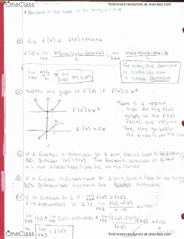 MATH 221 Lecture 7: Continuous versus Differentiable Functions thumbnail