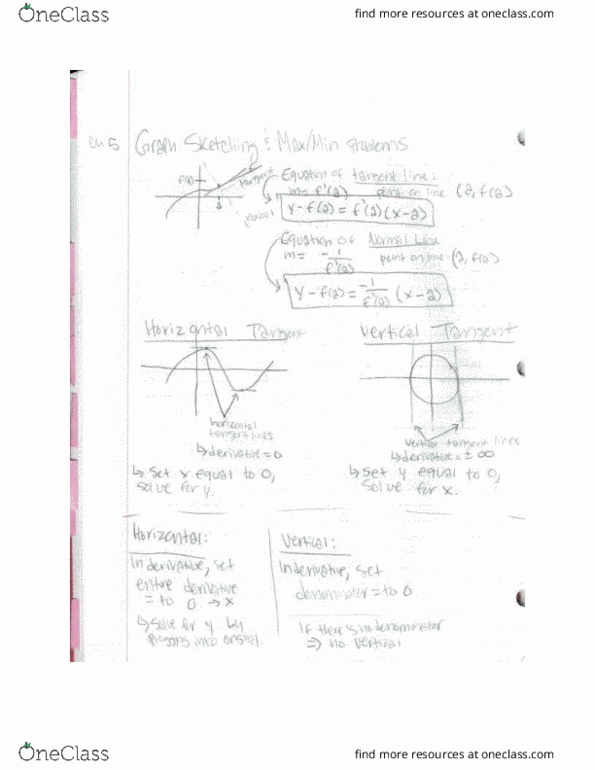 MATH 221 Lecture 13: Graph Sketching-Horizontal and Vertical Tangents thumbnail