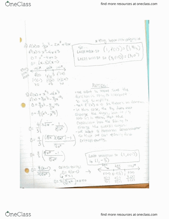 MATH 221 Lecture 14: Local Min/Max Example thumbnail