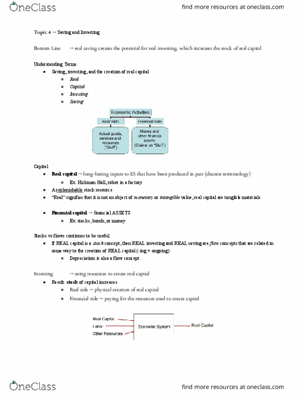 11:373:101 Lecture Notes - Lecture 4: Financial Capital, Physical Capital, Consumerism thumbnail