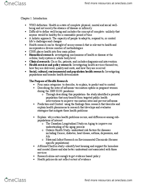 HLTH333 Lecture Notes - Lecture 2: 2009 Flu Pandemic, Polio Vaccine, Cystic Fibrosis thumbnail