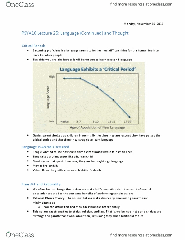 PSYA01H3 Lecture Notes - Lecture 25: Rationality, Fallacy thumbnail