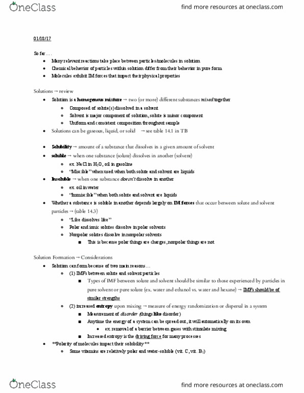 01:160:162 Lecture Notes - Lecture 1: Hexane, Sodium Chloride, Enthalpy thumbnail