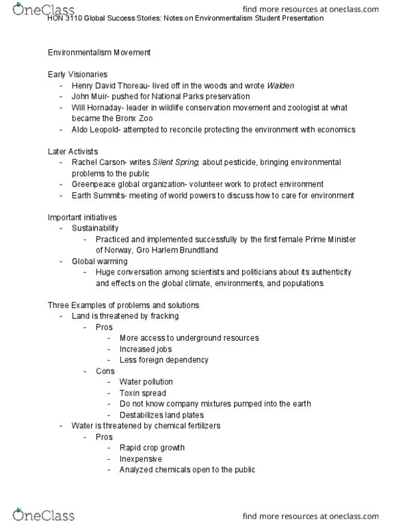 HON 3110 Lecture 7: Global Success Environmentalism thumbnail