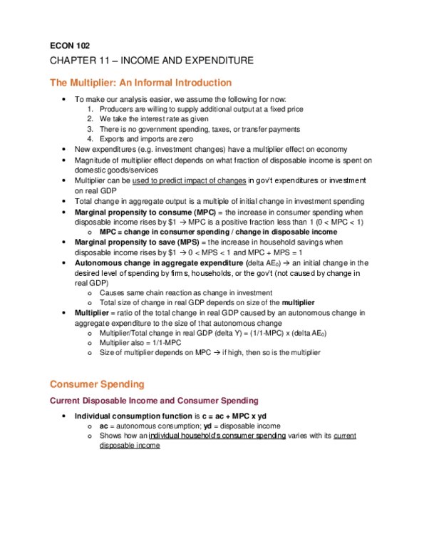 ECON 102 Chapter 11: Econ Chapter 11 Notes thumbnail