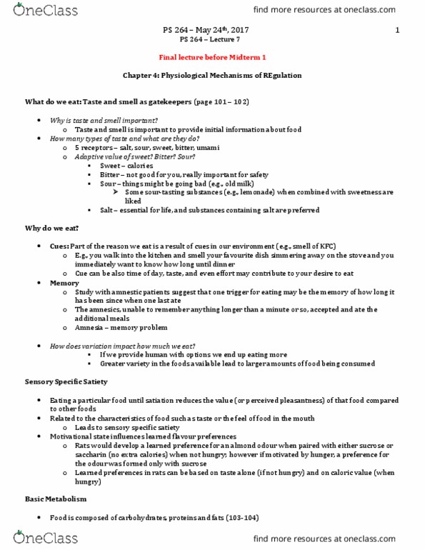 PS264 Lecture Notes - Lecture 7: Portal Vein, Vagus Nerve, Splanchnic Nerves thumbnail