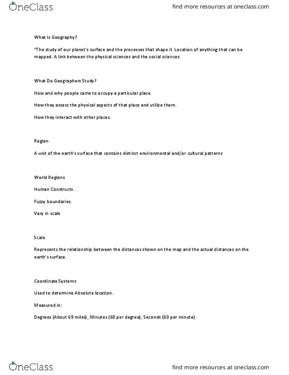 GEO 2000 Lecture Notes - Lecture 4: Plate Tectonics, Map Projection, Digital Divide thumbnail