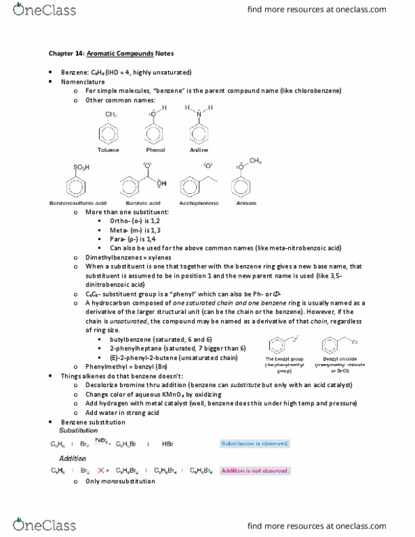 CHE 332 Chapter Notes - Chapter 14: Proton Nuclear Magnetic Resonance, Annulene, Cyclooctatetraene thumbnail
