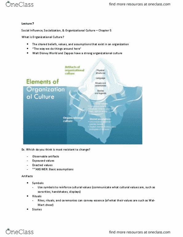 PSYC 3080 Lecture Notes - Lecture 1: Social Loafing, Organizational Culture, Organization Development thumbnail