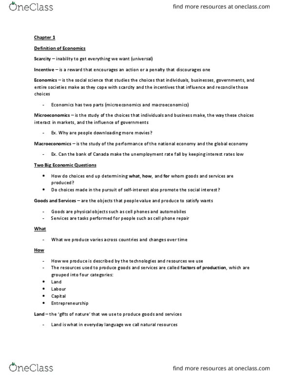 MCS 1000 Chapter Notes - Chapter 1-2: Marginal Utility, Marginal Cost, Information Revolution thumbnail