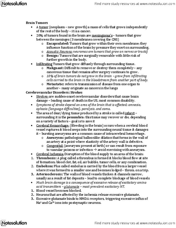 PS263 Chapter Notes -Intracerebral Hemorrhage, Tardive Dyskinesia, Cerebrovascular Disease thumbnail