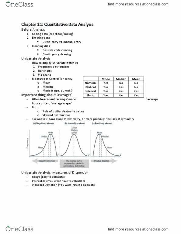 SSCI 2900U Lecture Notes - Lecture 11: Univariate, Skewness, Statistical Significance thumbnail