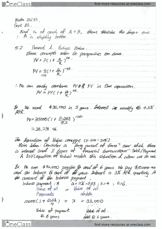 MATA32H3 Lecture Notes - Lecture 99: Keter, Net Present Value, Bes thumbnail