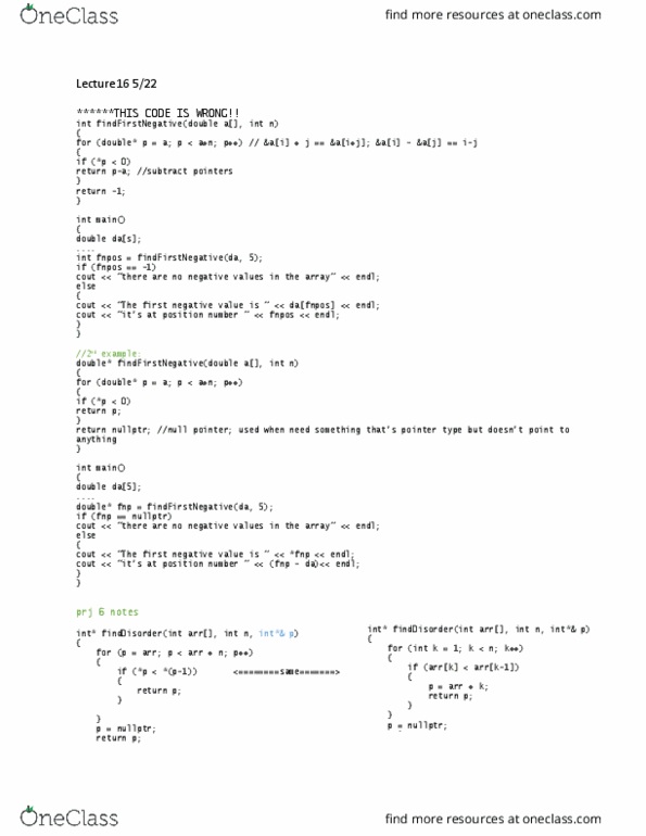 COM SCI 31 Lecture Notes - Lecture 16: Null Pointer thumbnail