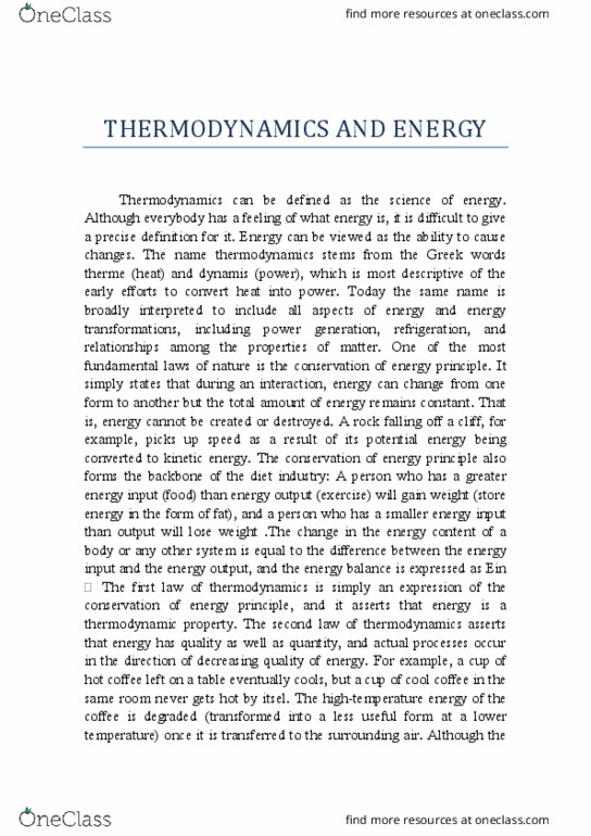 PHY 112 Chapter Notes - Chapter 1: Thomas Newcomen, Thermodynamics, Pressure Cooking thumbnail