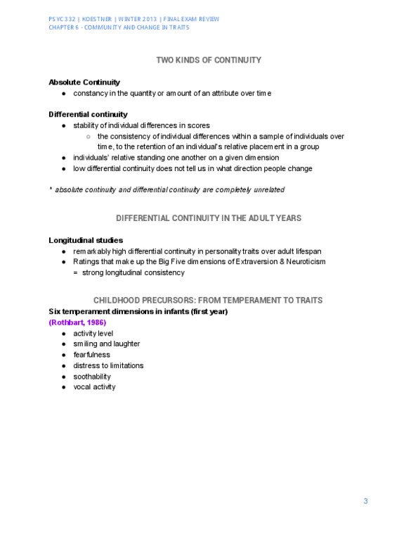 PSYC 332 Chapter Notes -Absolute Continuity, X Window System, Longitudinal Study thumbnail