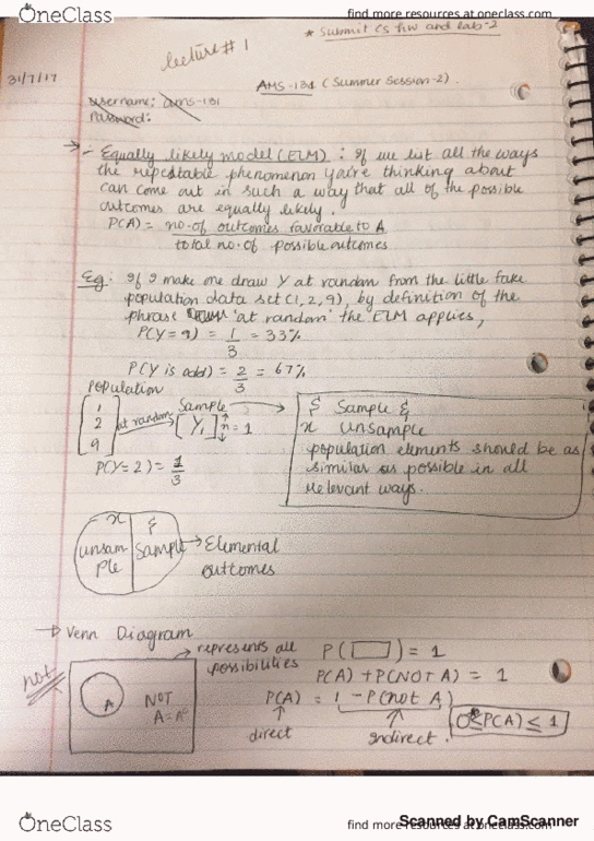 AMS 131 Lecture 1: AMS 131 lecture notes1 and 2 thumbnail