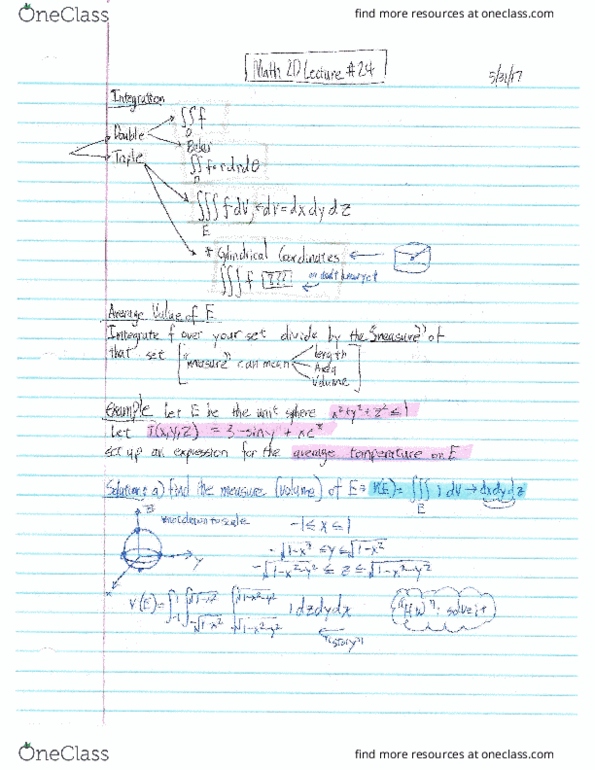 MATH 2D Lecture 24: Week 9 - Math 2D Lecture 24 Notes thumbnail