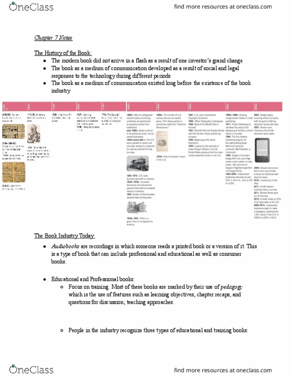 COMM 100 Chapter Notes - Chapter 7: Harpercollins, Transmedia Storytelling, Uptodate thumbnail