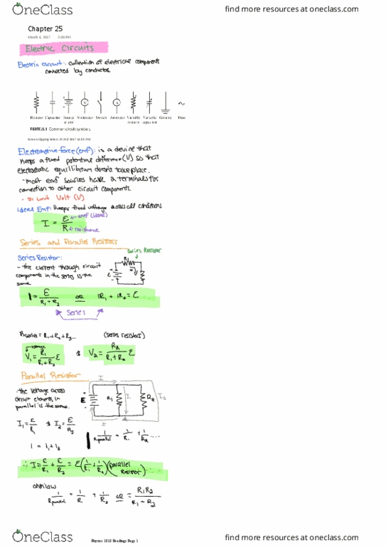 PHYS 1010 Chapter 25: Chapter 25 thumbnail
