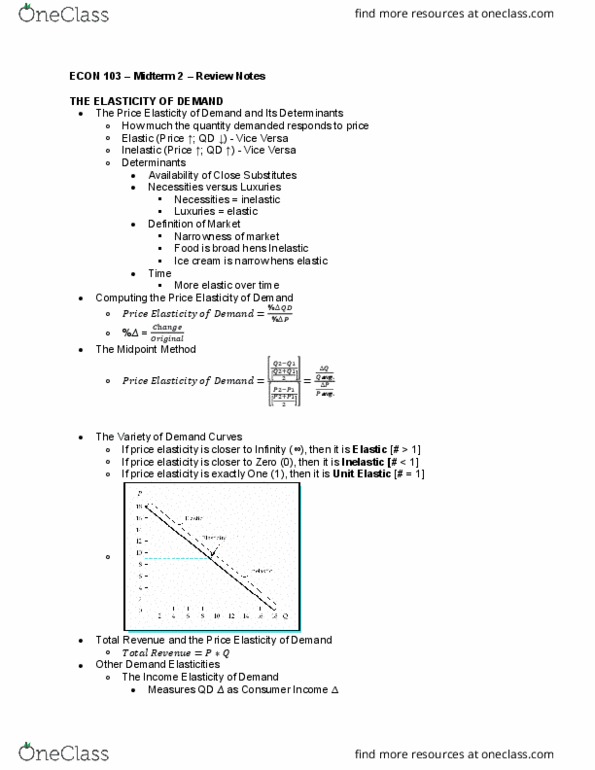 ECON 103 Chapter Notes - Chapter 6,8-10: Demand Curve, Economic Surplus, Ice Cream thumbnail