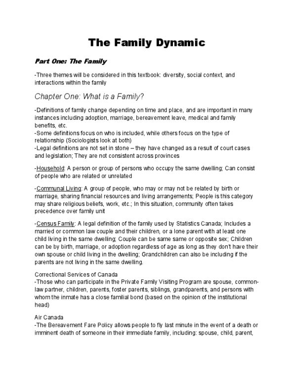 PSYC 4210 Chapter 1: Psychology 46-421 Chapter 1: Chapter One: What is Family? thumbnail
