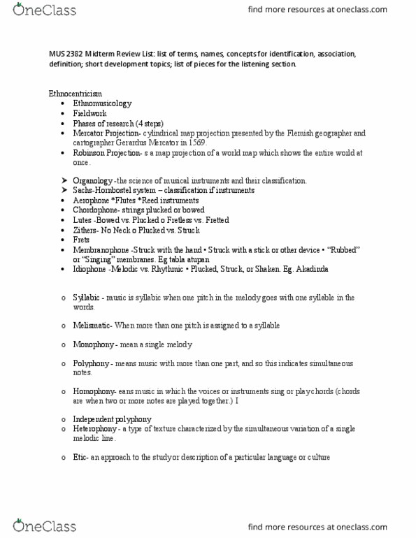 SRS 1110 Lecture Notes - Lecture 3: Jiangnan Sizhu, Gong Ageng, Music Of Japan thumbnail