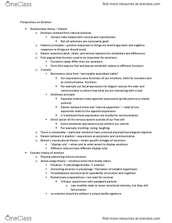 PSY 2900 Lecture 2: Perspectives on Emotion thumbnail