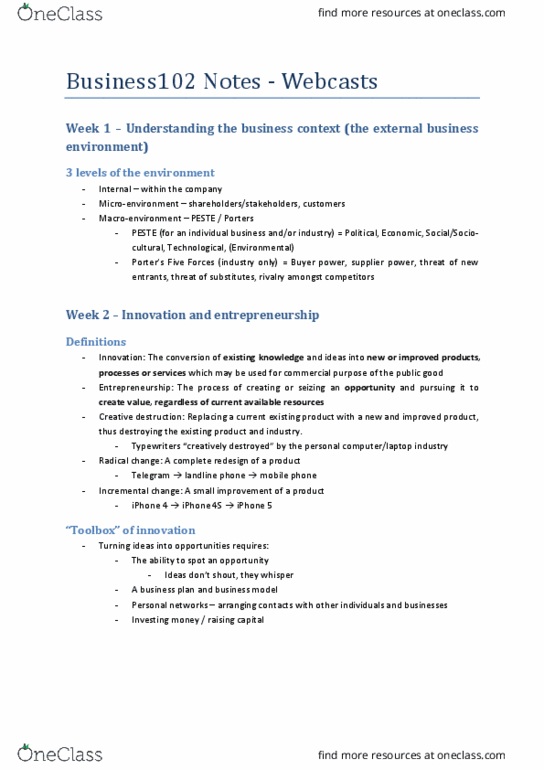 ITEC 4030 Lecture Notes - Lecture 9: Brand Loyalty, Workforce Management, Iphone 4S thumbnail