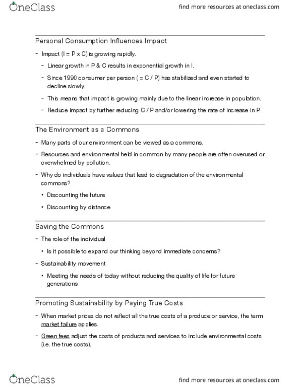 GEOL 103 Lecture Notes - Lecture 3: Linear Function, Exponential Growth, Market Failure thumbnail