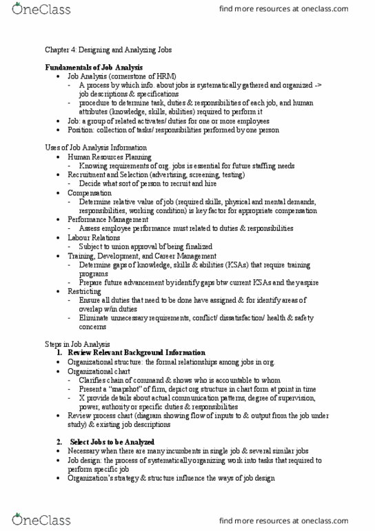 HTH 503 Lecture Notes - Lecture 3: Job Analysis, Organizational Chart, Job Performance thumbnail