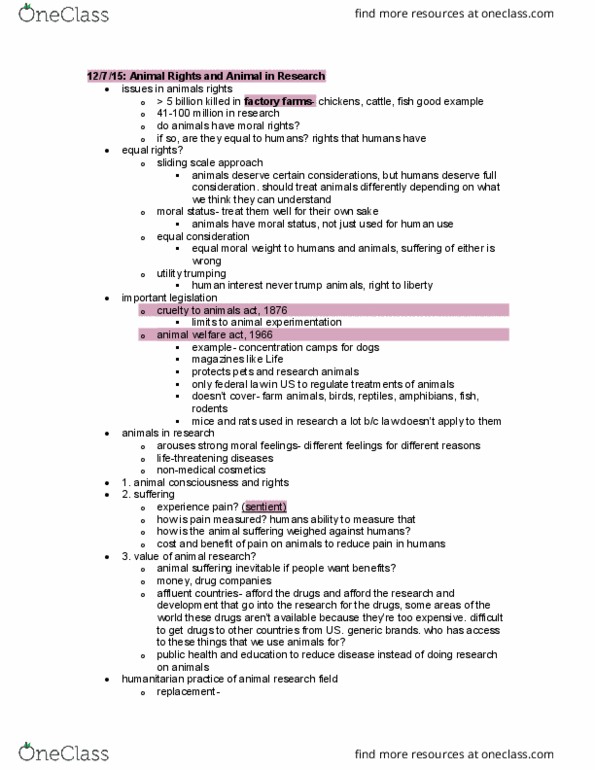 CEUS-R 310 Lecture Notes - Lecture 13: Intensive Animal Farming thumbnail