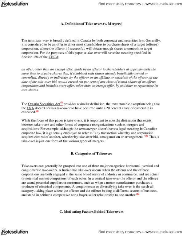 ADMS 3585 Lecture Notes - George Stigler, Horizontal Integration, Vertical Integration thumbnail