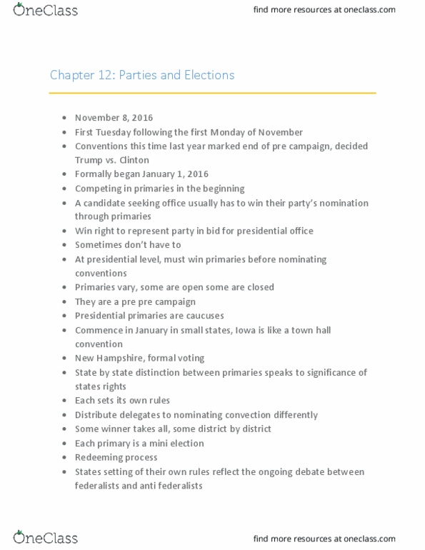 POLS 2330 Lecture Notes - Lecture 12: Process State, Earned Media thumbnail