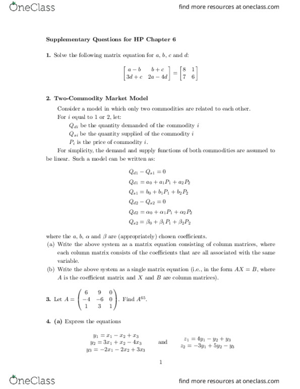 MAT133Y1 Lecture Notes - Lecture 6: Identity Matrix thumbnail