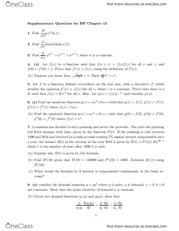 MAT133Y1 Lecture Notes - Lecture 12: Ellipse, Quadratic Function thumbnail