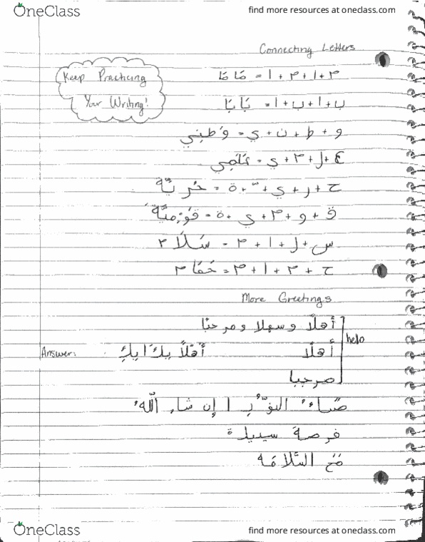 ARAB 1001 Lecture 2: Letters and Numbers thumbnail