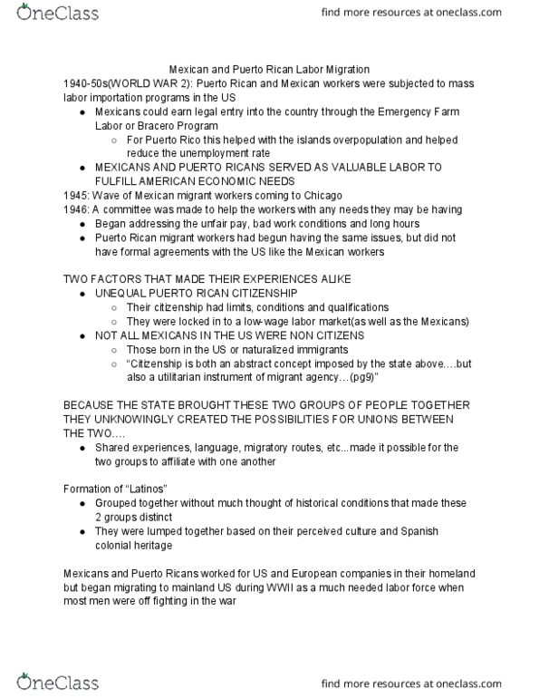 LAS 260 Chapter Notes - Chapter 2: The Negotiation, Operation Bootstrap, Social Programs In The United States thumbnail