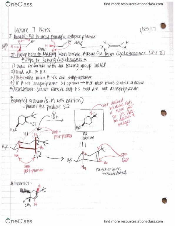 CHEM 51B Lecture Notes - Lecture 7: Alkene thumbnail