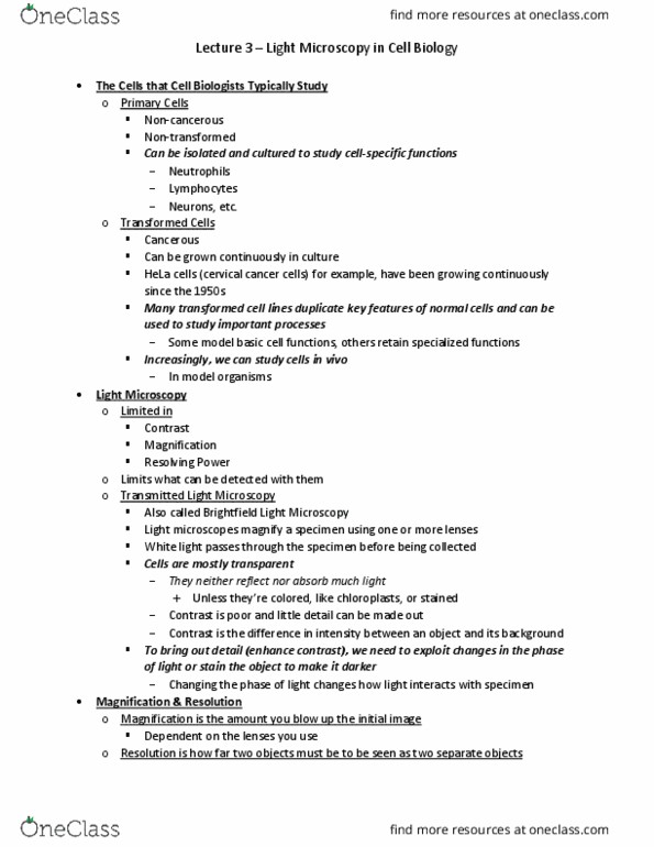 MCB 2210 Lecture Notes - Lecture 3: Epitope, Immunofluorescence, Immunocytochemistry thumbnail