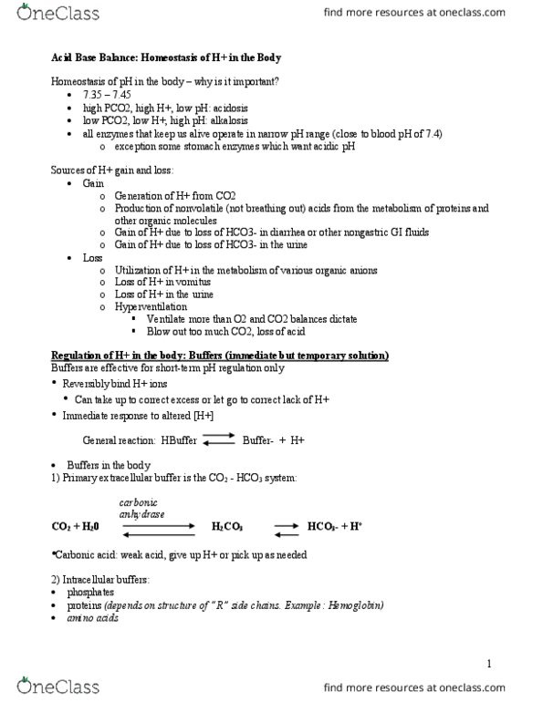 PNB 2265 Lecture Notes - Lecture 24: Formaldehyde, Extracellular Fluid, Glutamine thumbnail