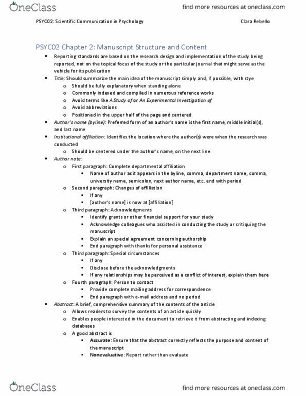 PSYC02H3 Chapter Notes - Chapter 2: Subgroup Analysis, Missing Data, Standard Deviation thumbnail