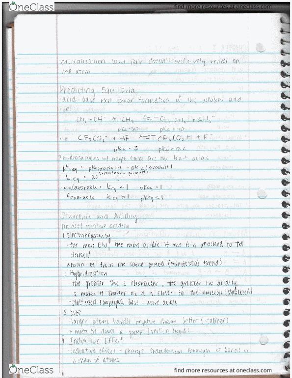 CHEM 322aL Lecture Notes - Lecture 4: Acid Dissociation Constant thumbnail