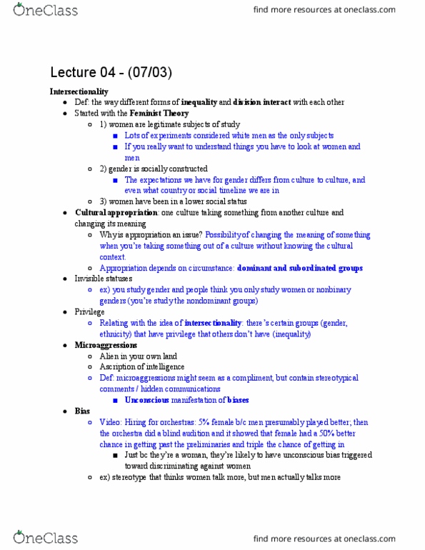 SOCIOL 1 Lecture Notes - Lecture 4: Social Distance, Xenophobia, Ingroups And Outgroups thumbnail