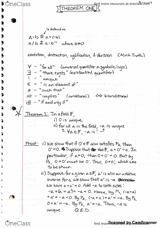 MTH 171 Lecture 2: Chapter 1, Theorems 1-3 thumbnail