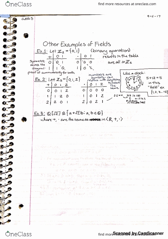 MTH 171 Lecture 3: Other Examples of Fields, Order Axioms, Theorem 4 thumbnail