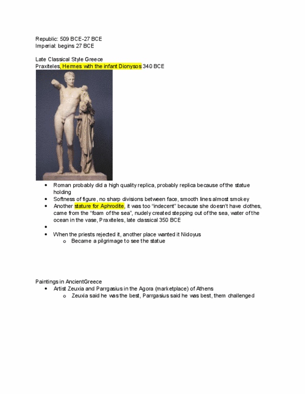 ARTH153 Lecture 4: Makeup Work Art History Notes thumbnail