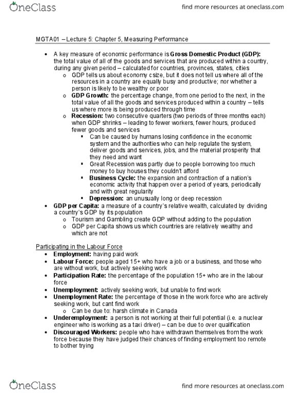 MGTA01H3 Lecture Notes - Lecture 5: Underemployment, Nuclear Engineering, Lorenz Curve thumbnail